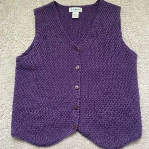 L.L. Bean Purple Knit Women's Vest